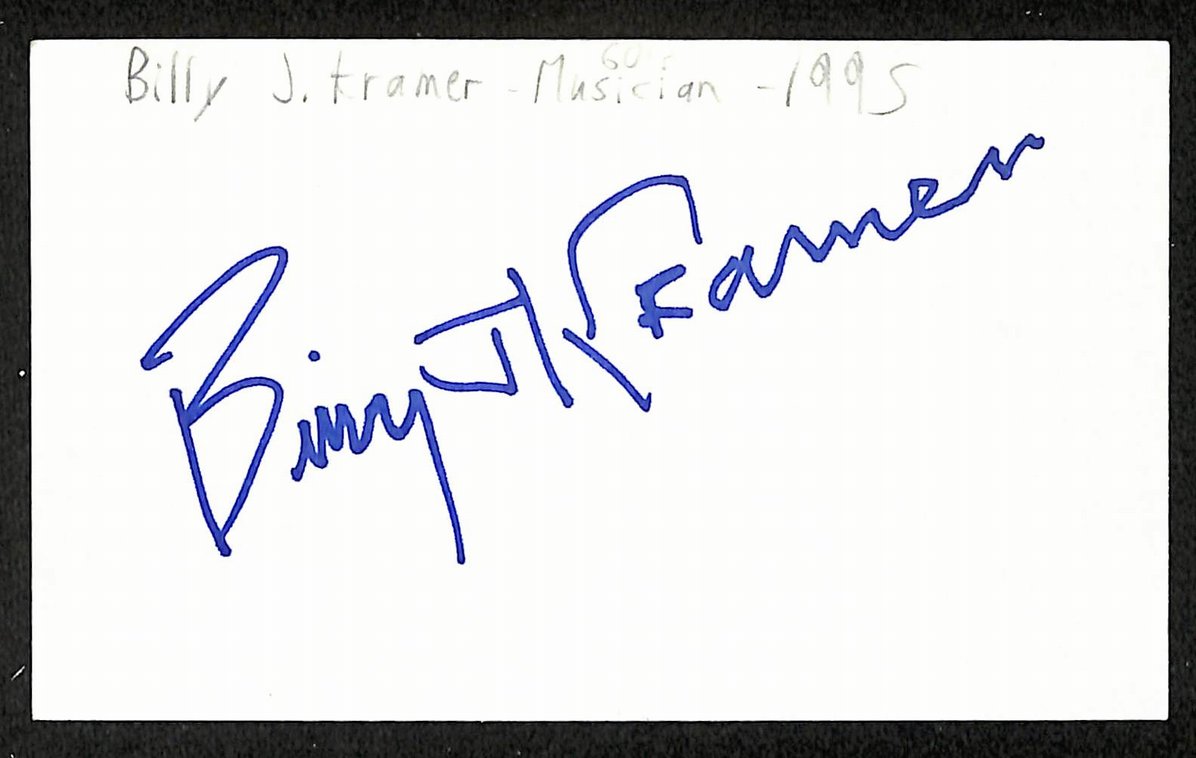 Billy Kramer Autographed/Signed 3x5 Index Card Musician JSA BA209603