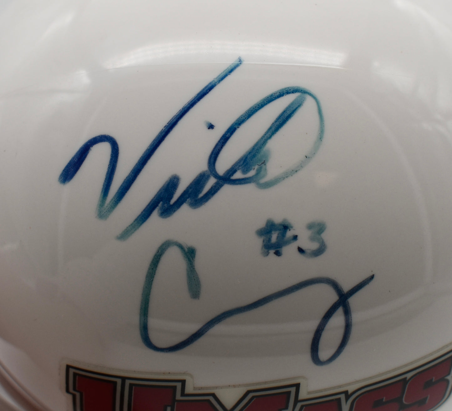 Victor Cruz UMASS Signed/Autographed Mini Helmet Steiner 208858
