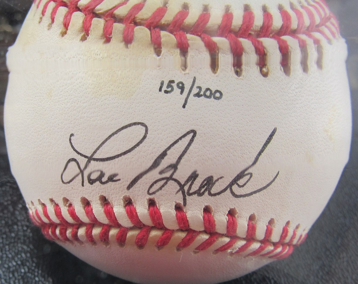 Lou Brock HOF Signed/Thumbprint Baseball Sports Print 159/200 BAS 208116
