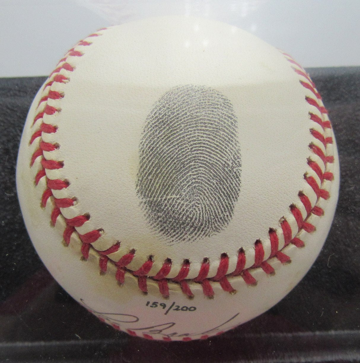 Lou Brock HOF Signed/Thumbprint Baseball Sports Print 159/200 BAS 208116