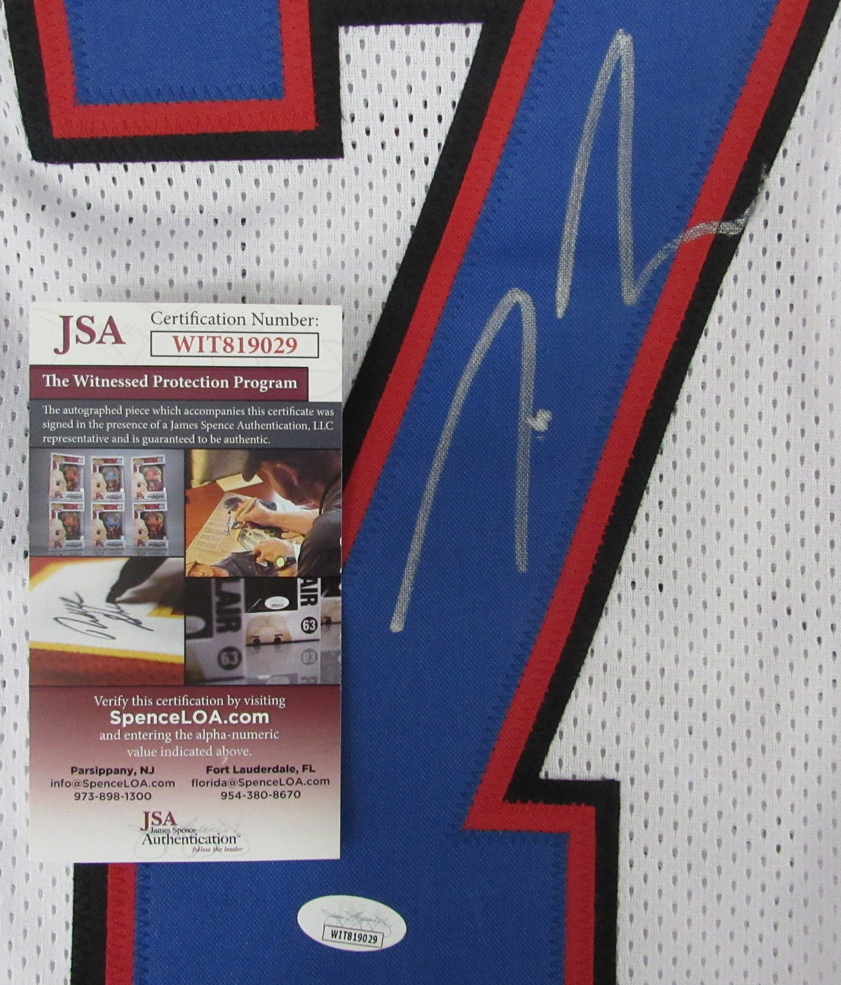 Tre'Davious White Autographed White Buffalo Bills Football Jersey JSA 208152