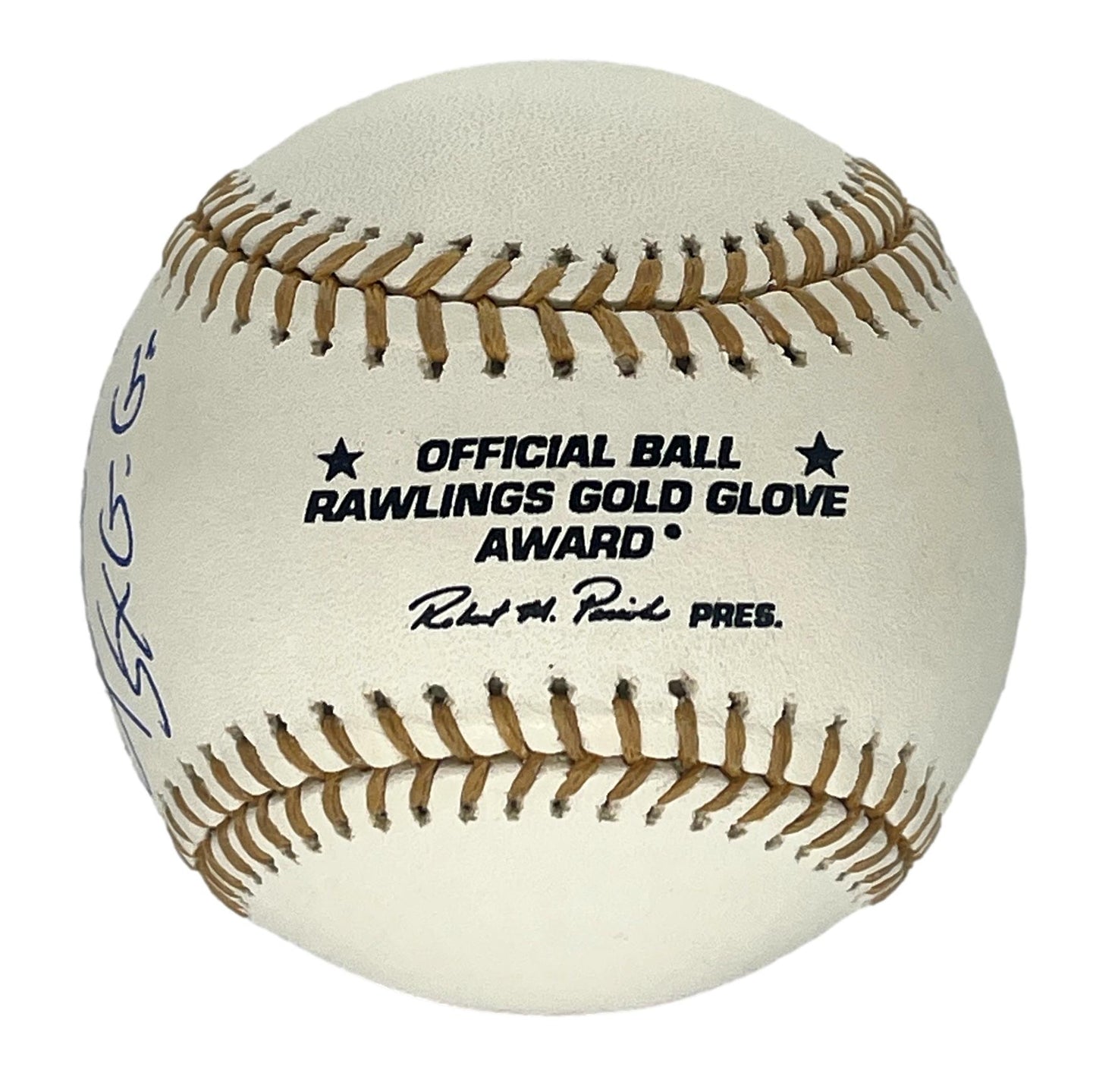 Ron Santo HOF Cubs Signed & Insc 5x G.G. Gold Glove Award Baseball JSA 196500
