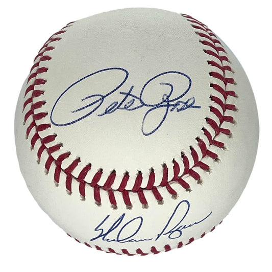 Pete Rose & Nolan Ryan HOF Signed Insc K King & Hit King Baseball Beckett 196501