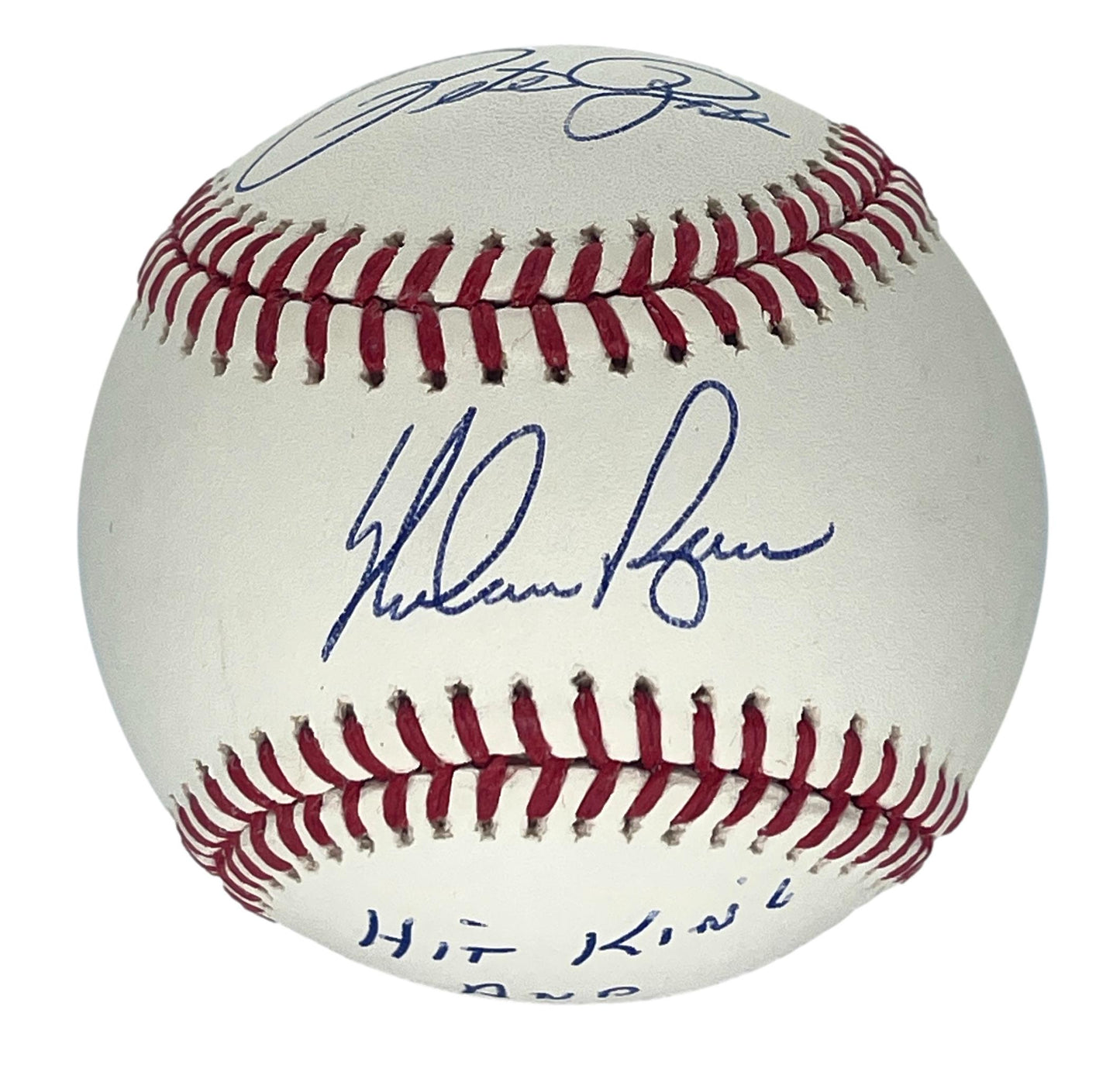 Pete Rose & Nolan Ryan HOF Signed Insc K King & Hit King Baseball Beckett 196501