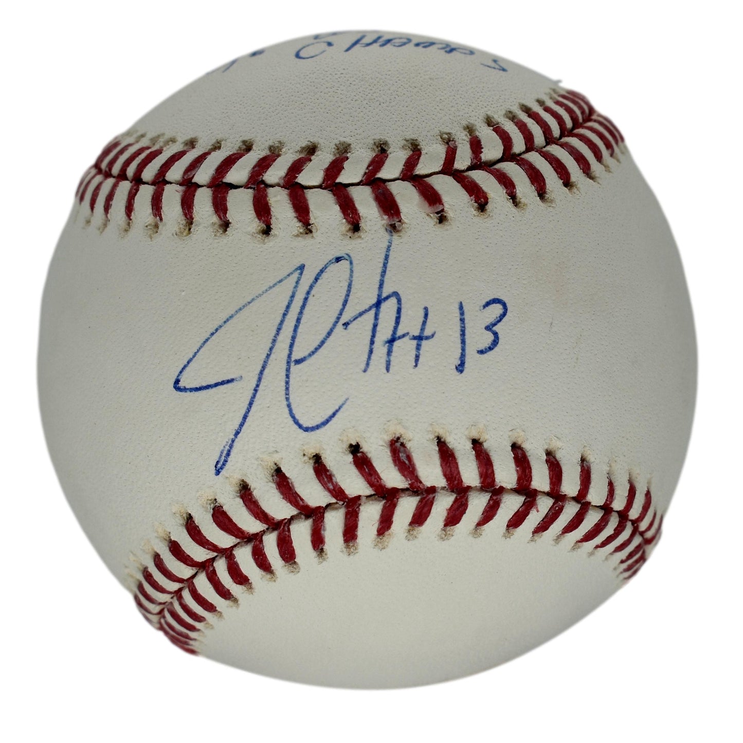 Jim Leyritz Yankees Signed & Insc 96 WS Champs Baseball MLB Steiner 209612