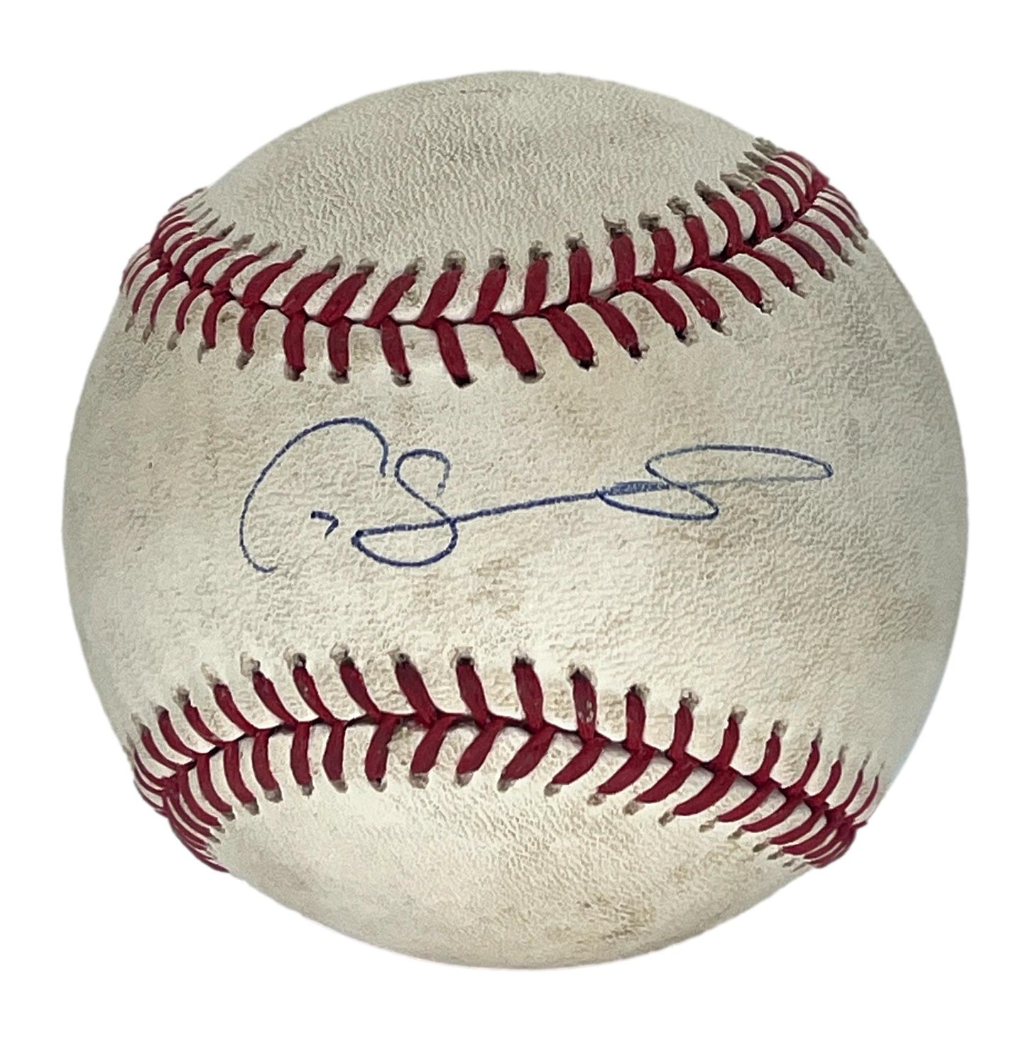 Gary Sanchez Yankees Signed Game Used Baseball 9/30/16 Steiner MLB 196499