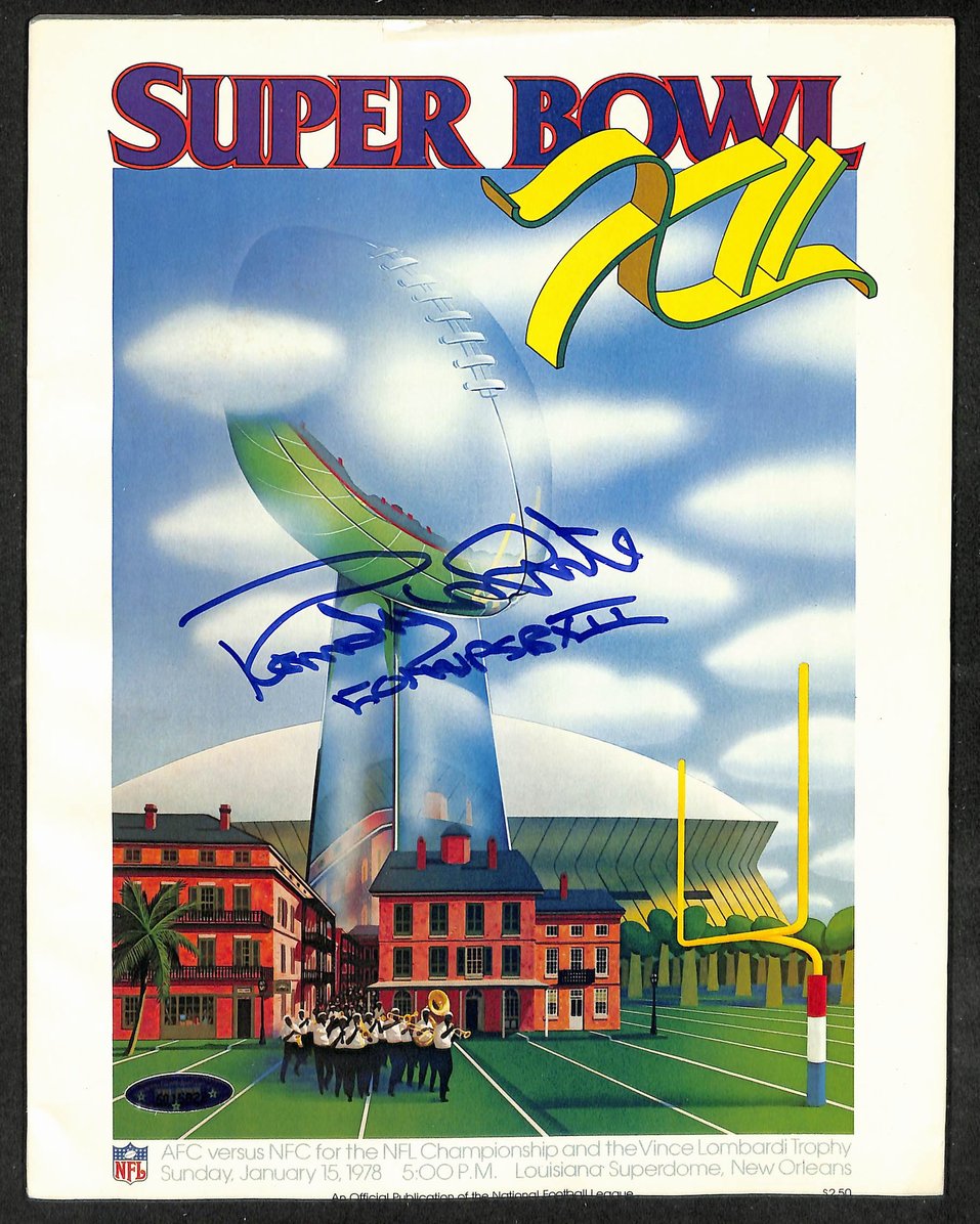 Randy White HOF Cowboys Signed Super Bowl XII Program TRISTAR Letter 209680