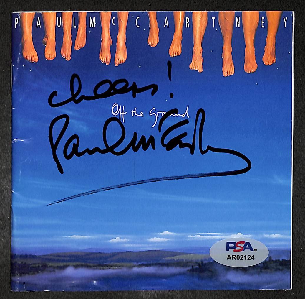 Paul McCartney Beatles Signed/Autographed Off the Ground CD Cover PSA 209682