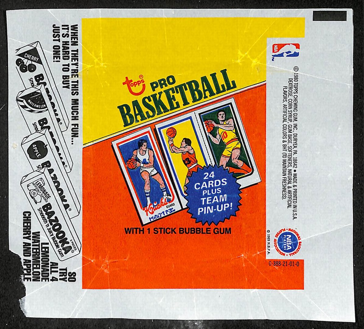 1980-81 Topps NBA Basketball Wax Pack Paper Wrapper Bird & Magic RC 209627
