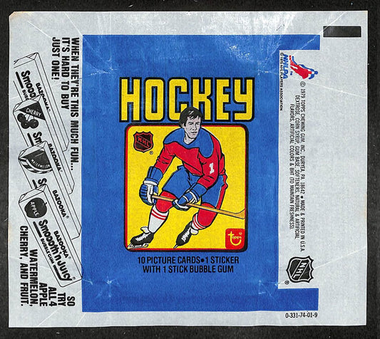 1979-80 Topps NHL Hockey Wax Pack Wrapper Wayne Gretzky RC 209657
