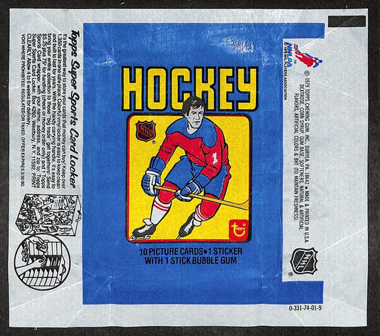 1979-80 Topps NHL Hockey Wax Pack Wrapper Wayne Gretzky RC 209661