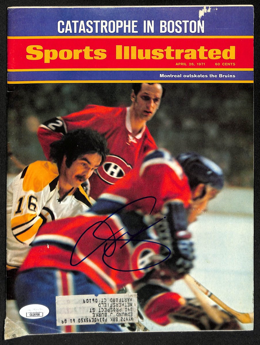 Derek Sanderson Signed 1971 Sports Illustrated Magazine Bruins JSA 198038