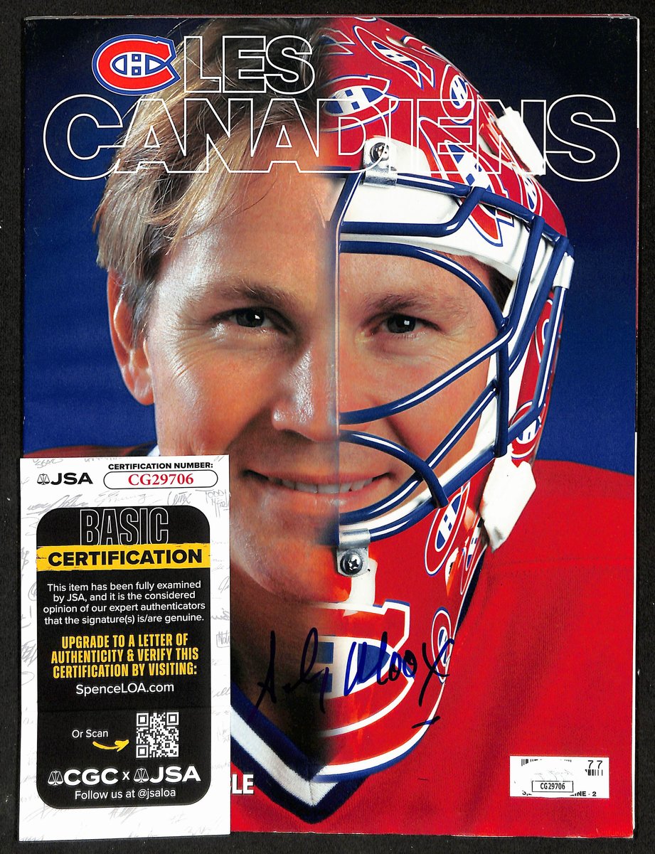 Andy Moog Signed/Autographed Les Canadiens Magazine JSA 198040