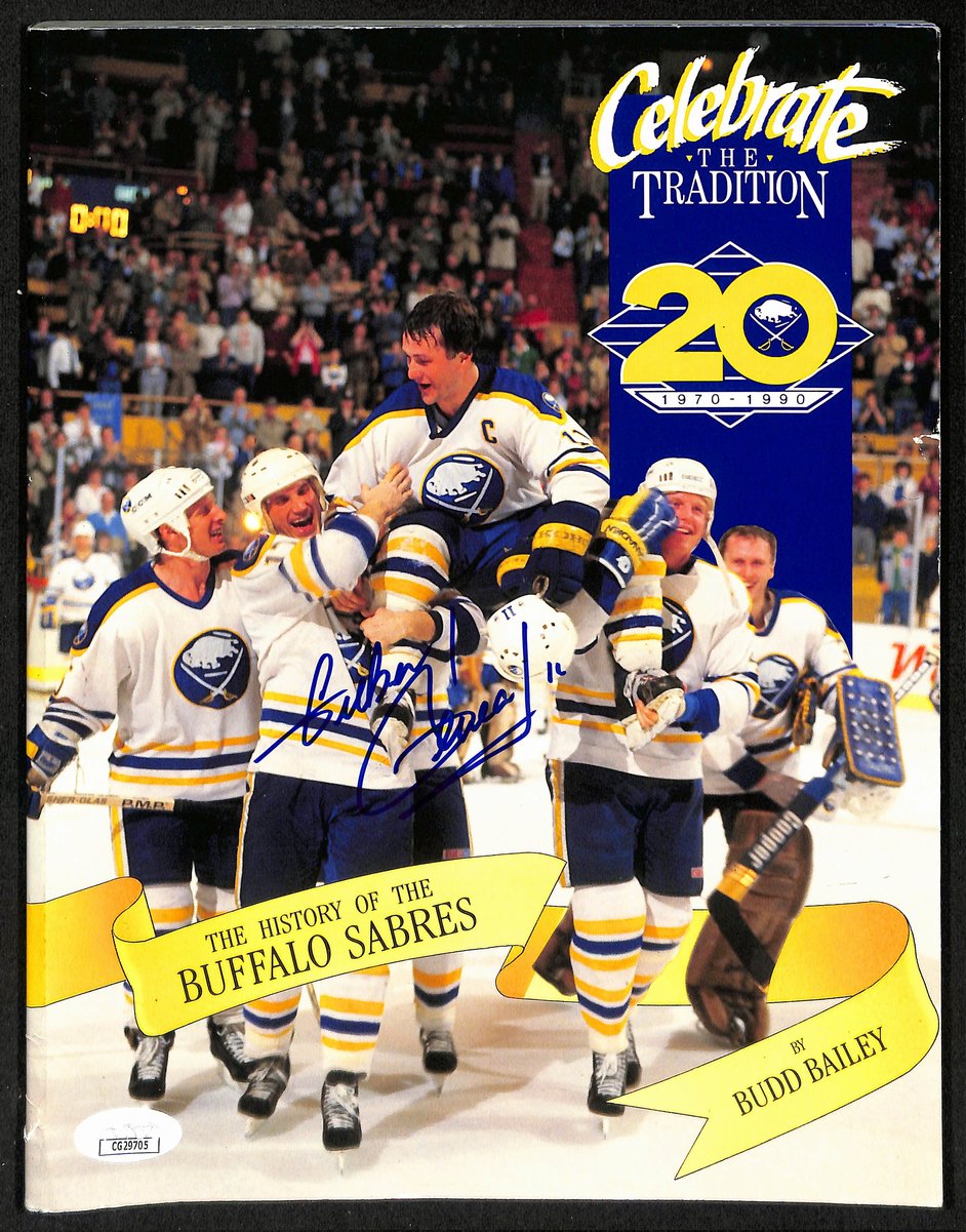 Gilbert Perreault HOF Signed/Autographed 1990 Sabres 20th Magazine  JSA 198041