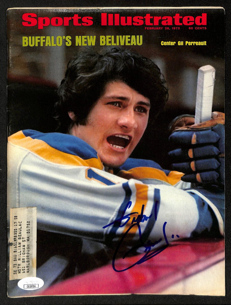 Gilbert Perreault HOF Signed 1973 Sports Illustrated Magazine Sabres JSA 198042