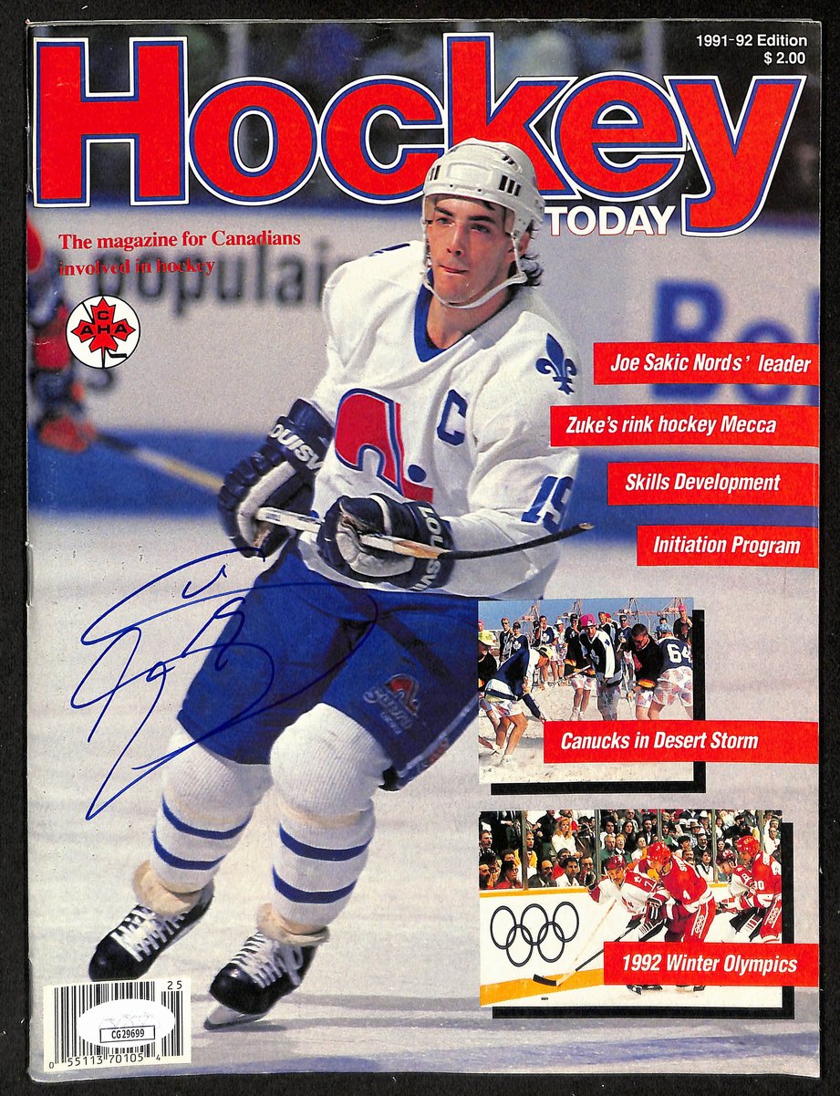 Joe Sakic HOF Signed/Autographed 1991-92 Hockey Today Magazine  JSA 198047