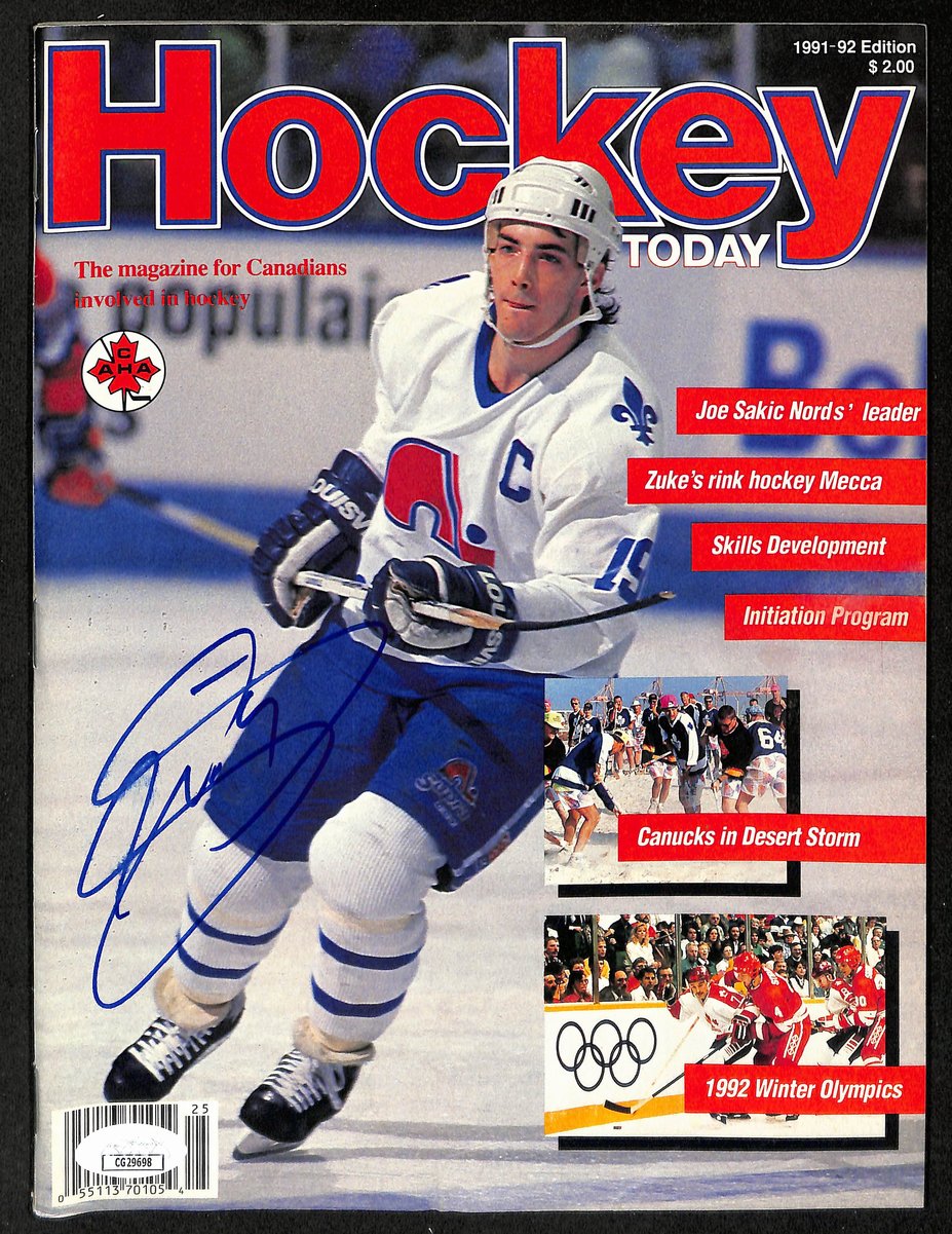 Joe Sakic HOF Signed/Autographed 1991-92 Hockey Today Magazine  JSA 198048