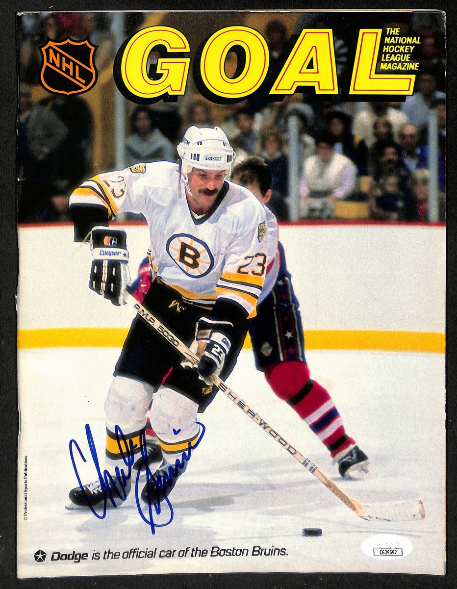 Charlie Simmer Signed/Autographed NHL GOAL Magazine Bruins JSA 198049