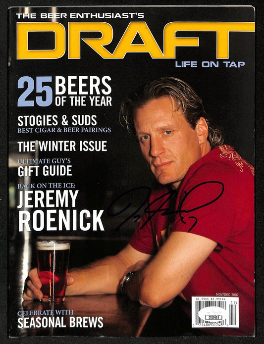 Jeremy Roenick HOF Signed 2007 Draft Life on Tap Magazine Flyers JSA 198051