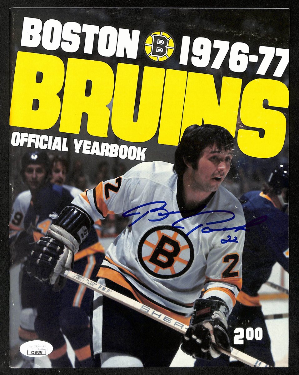 Brad Park Signed/Autographed 1976-77 Boston Bruins Official Yearbook  JSA 198058