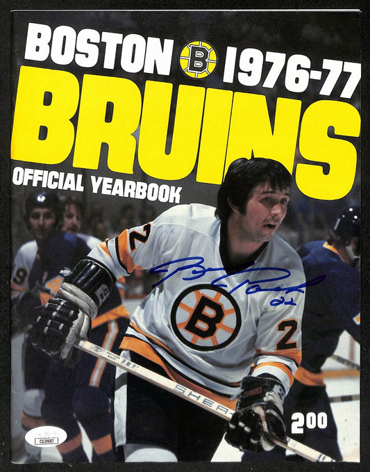 Brad Park Signed/Autographed 1976-77 Boston Bruins Official Yearbook  JSA 198059