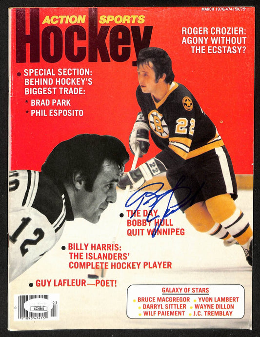 Brad Park HOF Signed 1976 Action Sports Hockey Magazine Bruins JSA BA198082