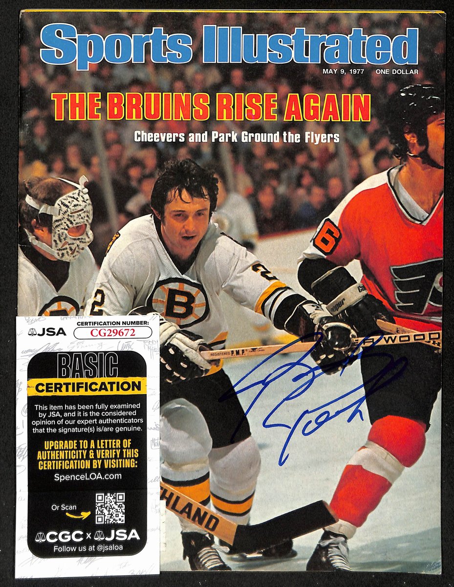Brad Park HOF Signed 1977 Sports Illustrated Magazine Bruins JSA BA198074