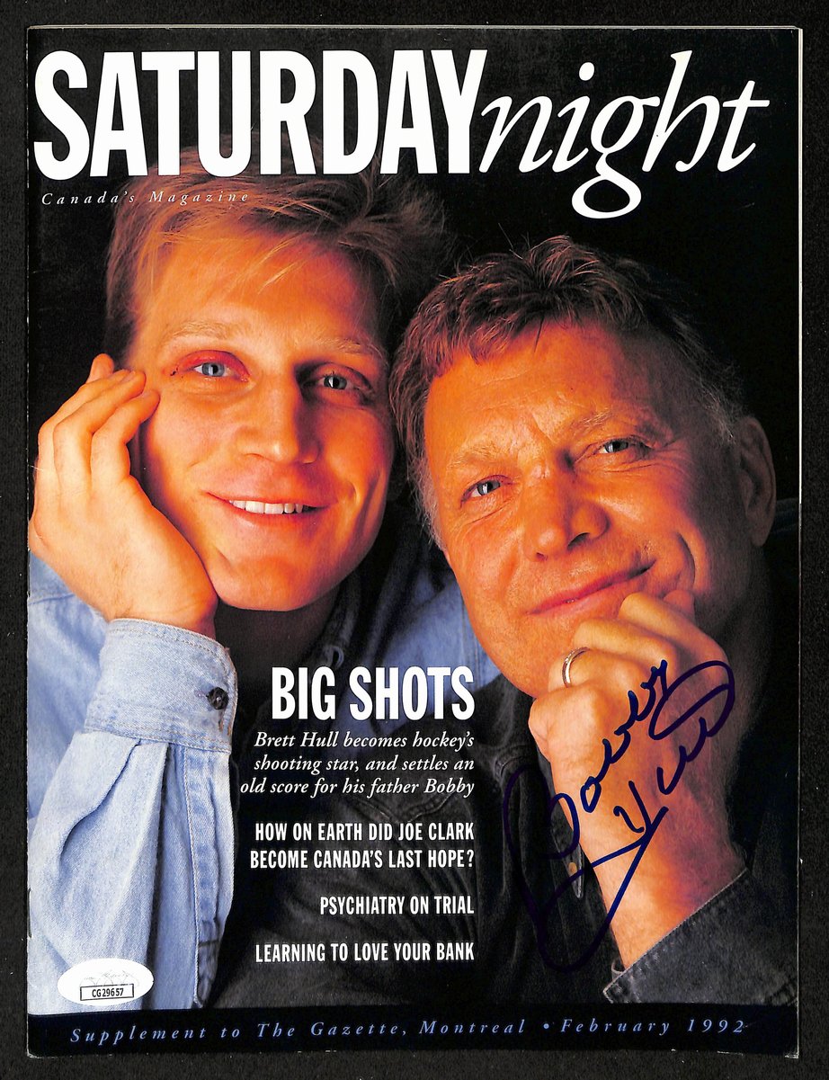 Bobby Hull HOF Signed/Autographed Saturday Night Magazine Blackhawks JSA 198376