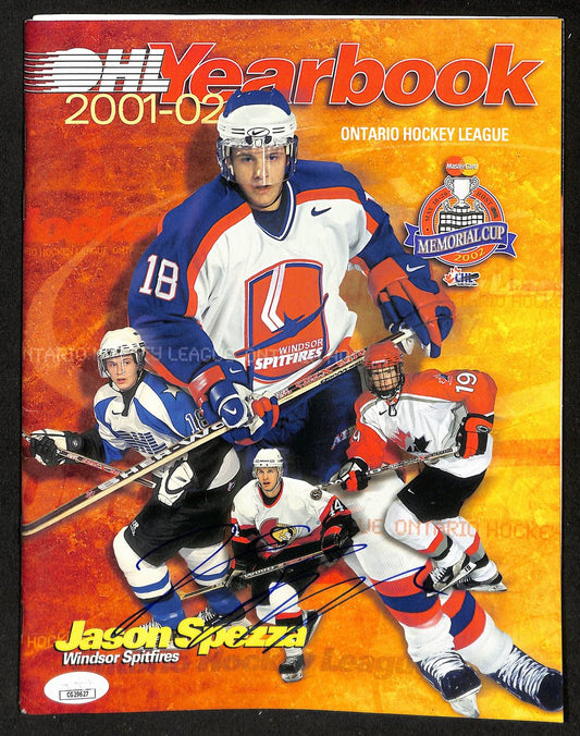 Jason Spezza Signed/Autographed 2001-02 OHL Yearbook Spitfires JSA 198425
