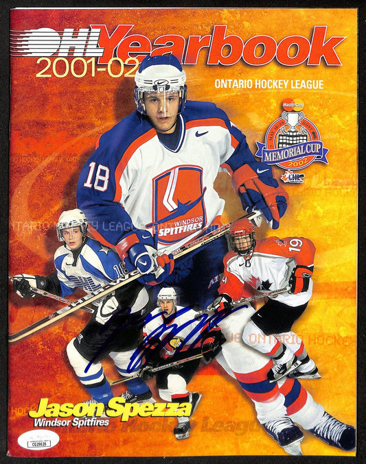 Jason Spezza Signed/Autographed 2001-02 OHL Yearbook Spitfires JSA 198426