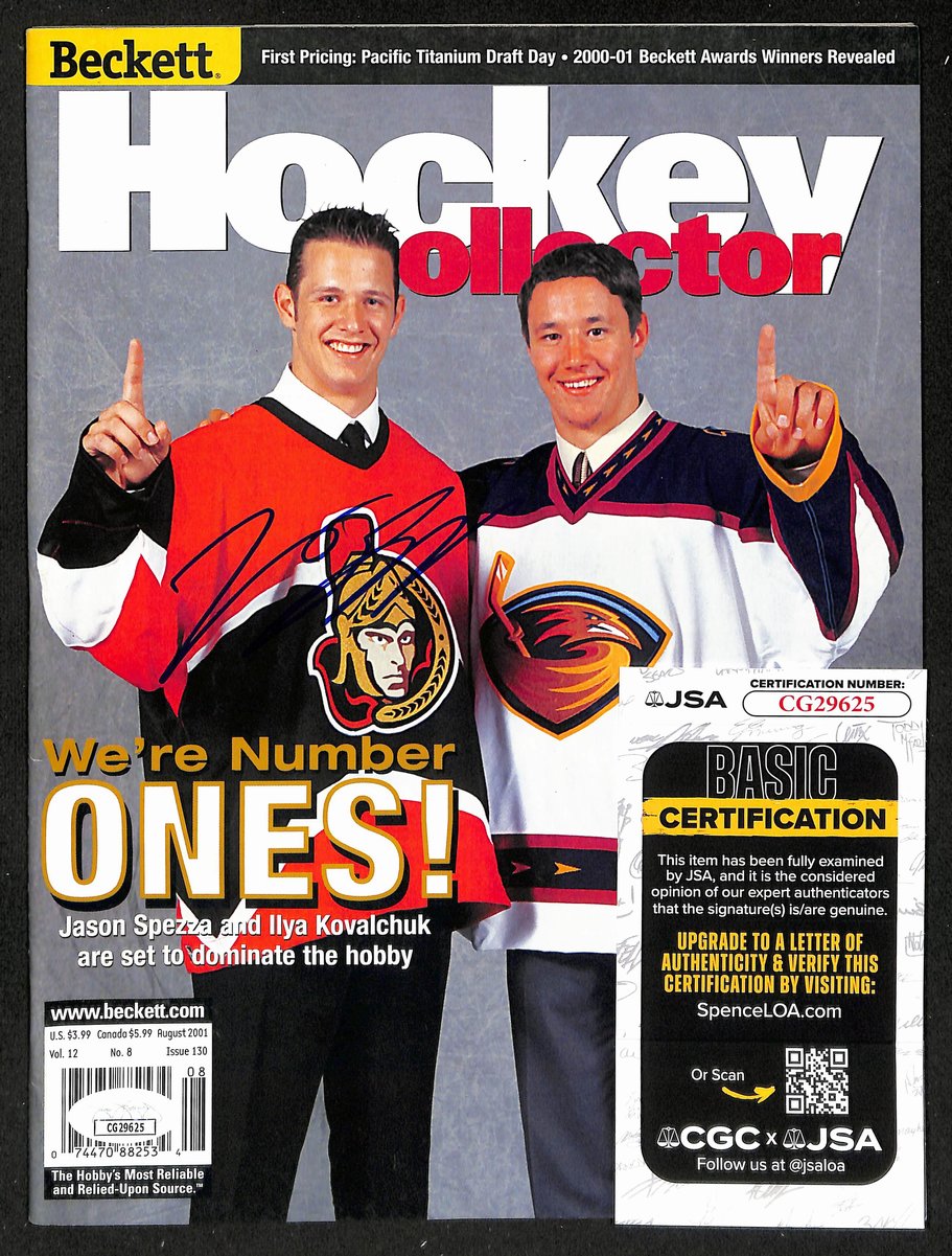 Jason Spezza Signed/Autographed 2001 Beckett Magazine Senators JSA 198427