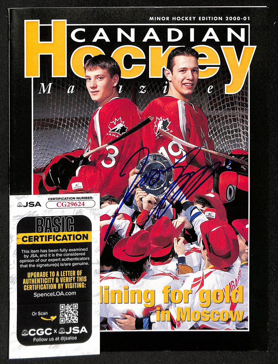 Jason Spezza Signed/Autographed 2000-01 Canadian Hockey Magazine  SA 198428