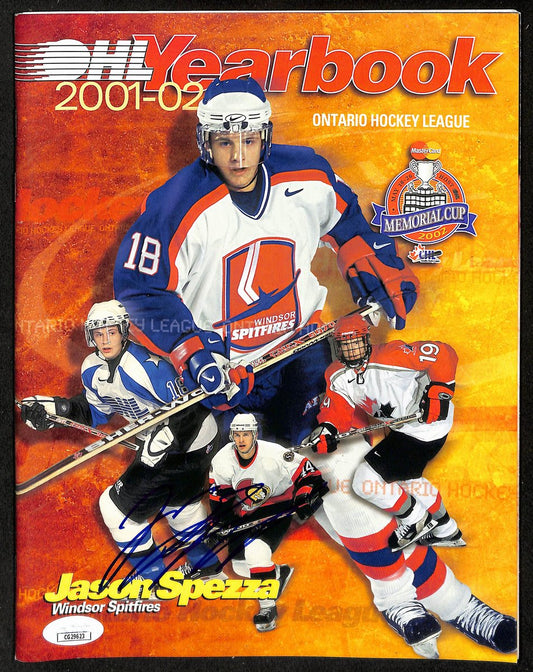 Jason Spezza Signed/Autographed 2001-02 OHL Yearbook Spitfires JSA 198429