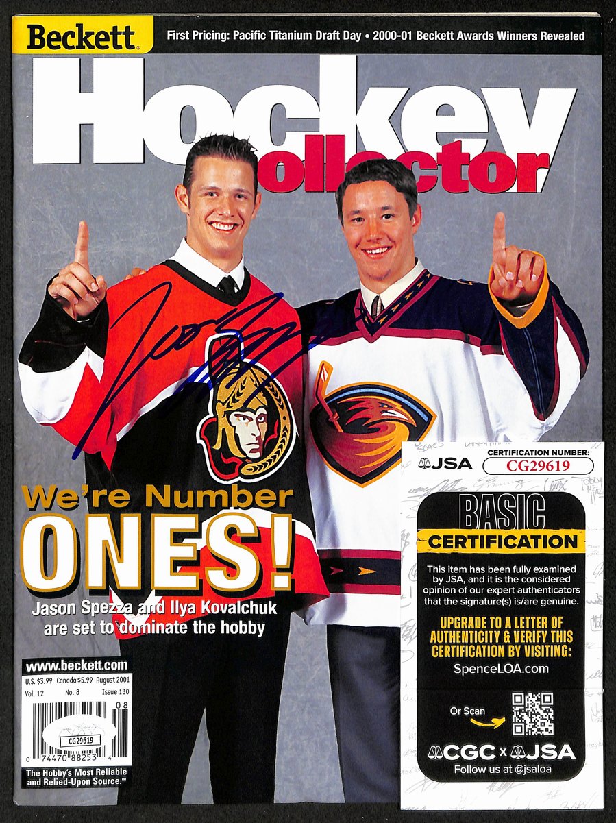 Jason Spezza Signed/Autographed 2001 Beckett Magazine Senators JSA 198433
