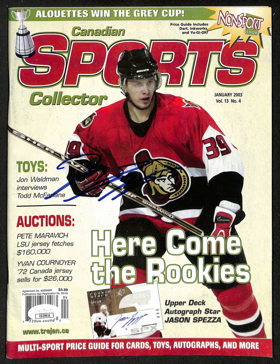 Jason Spezza Signed 2003 Canadian Sports Collector Senators JSA 198436
