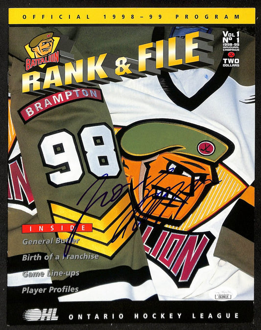 Jason Spezza Signed/Autographed 1998-99 Battalion OHL Program JSA 198437