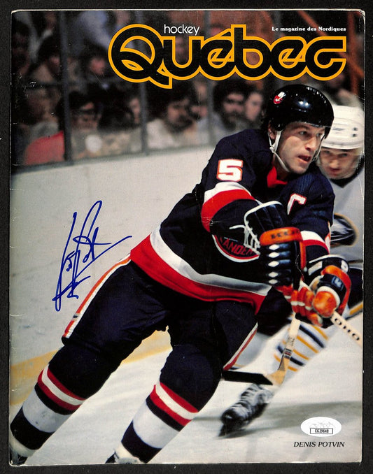 Denis Potvin HOF Signed/Autographed Quebec Hockey Magazine Islanders JSA 198404