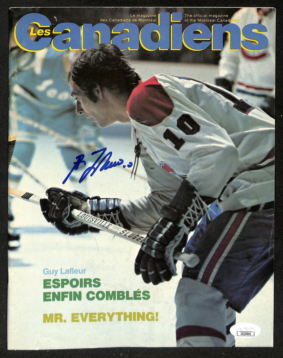 Guy LaFleur HOF Signed/Autographed Les Canadiens Magazine Montreal JSA 198450