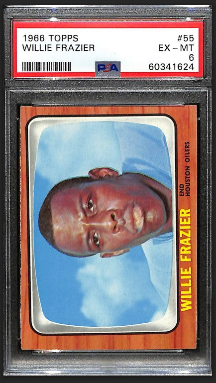 Willie Frazier 1966 Topps Card #55 Oilers PSA 6 BA209162