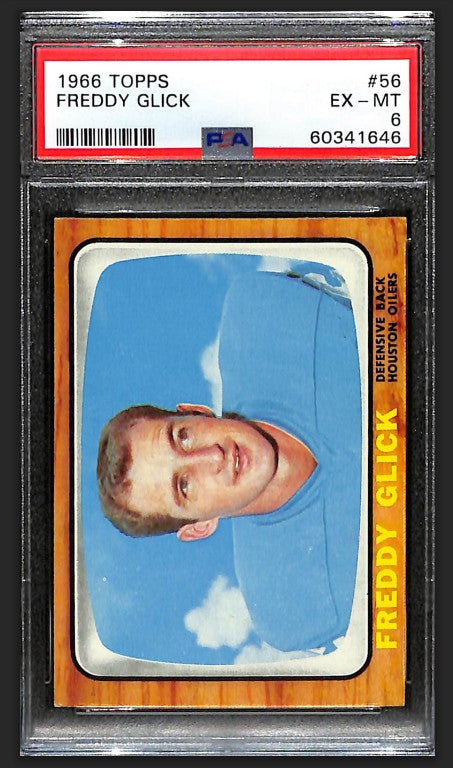 Freddy Glick 1966 Topps Card #56 Oilers PSA 6 BA209167