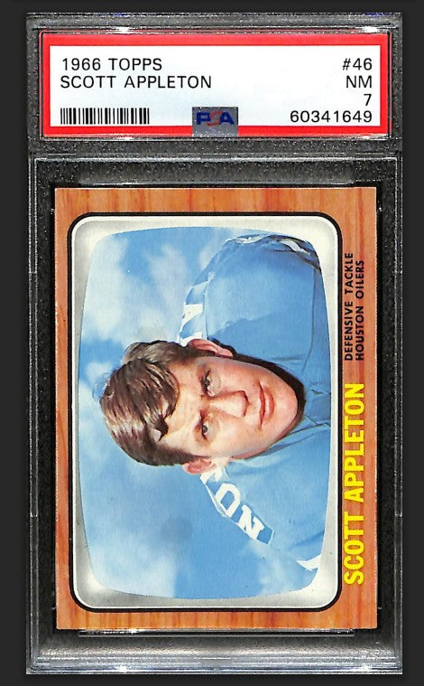 Scott Appleton 1966 Topps Card #46 Oilers PSA 7 BA209168