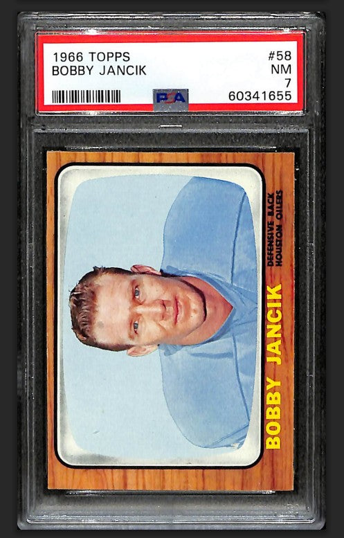 Bobby Jancik 1966 Topps Card #58 Oilers PSA 7 BA209170