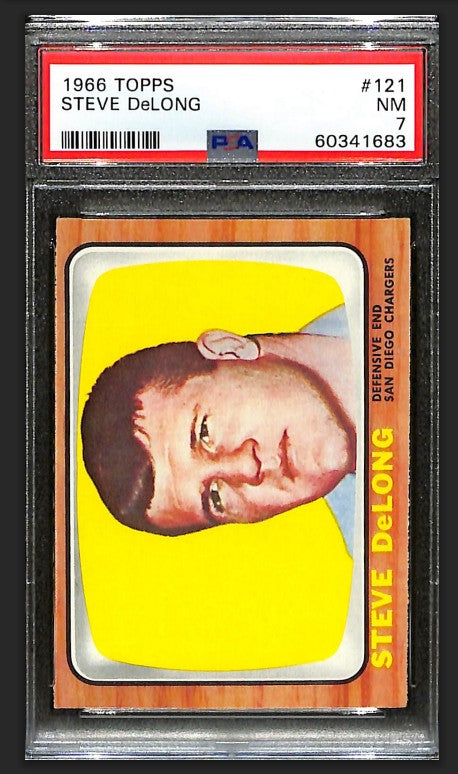 Steve DeLong 1966 Topps Card #121 Chargers PSA 7 BA209175