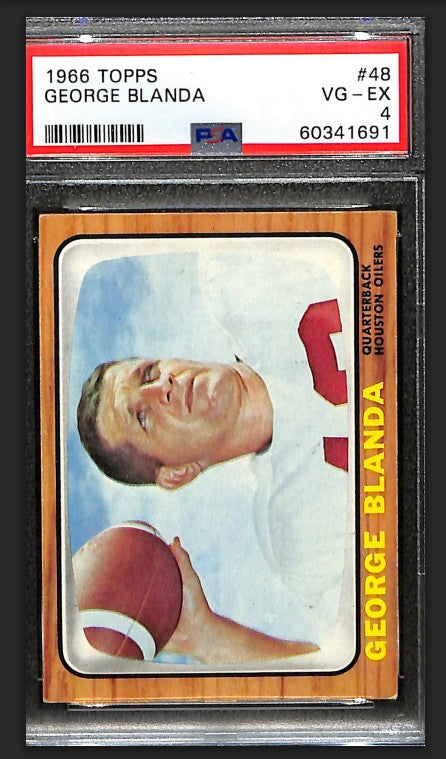 George Blanda 1966 Topps Card #48 Oilers PSA 4 BA209177