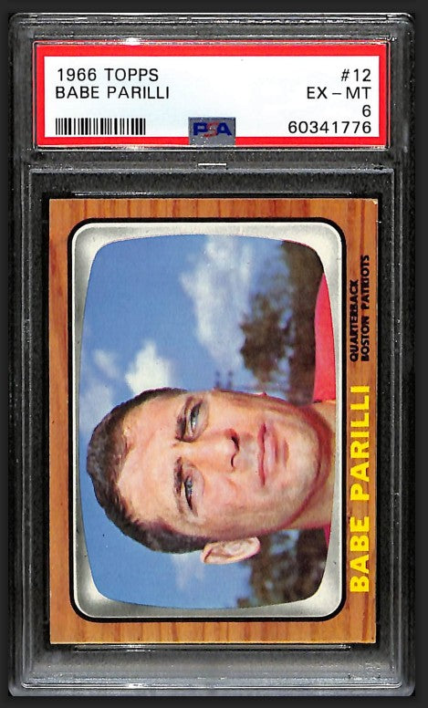 Babe Parilli 1966 Topps Card #12 Patriots PSA 6 BA209194