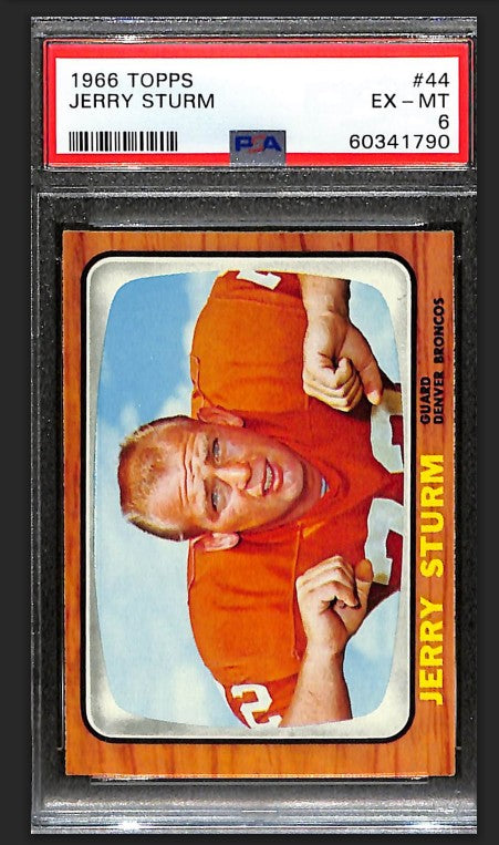 Jerry Sturm 1966 Topps Card #44 Broncos PSA 6 BA209195