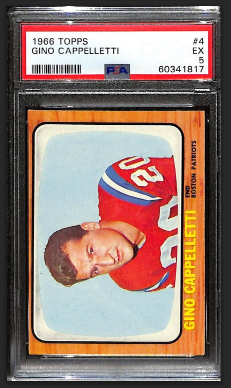 Gino Cappelletti 1966 Topps Card #4 Patriots PSA 5 BA209201
