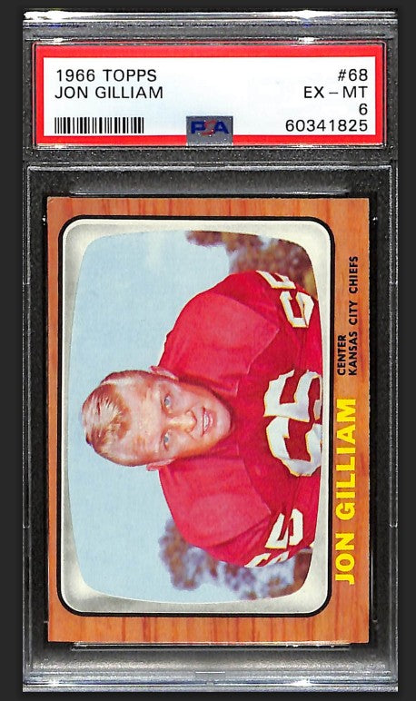 Jon Gilliam 1966 Topps Card #68 Chiefs PSA 6 BA209203