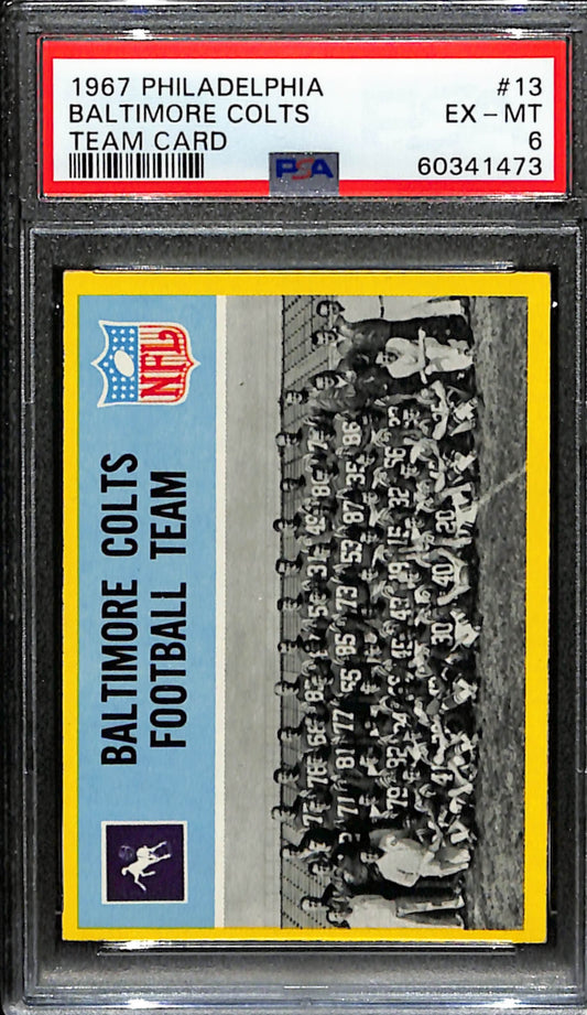 Baltimore Colts 1967 Philadelphia Team Card #13  PSA 6 BA209112