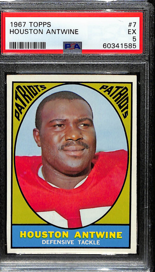 Houston Antwine 1967 Topps Card #7 Patriots PSA 5 BA209145